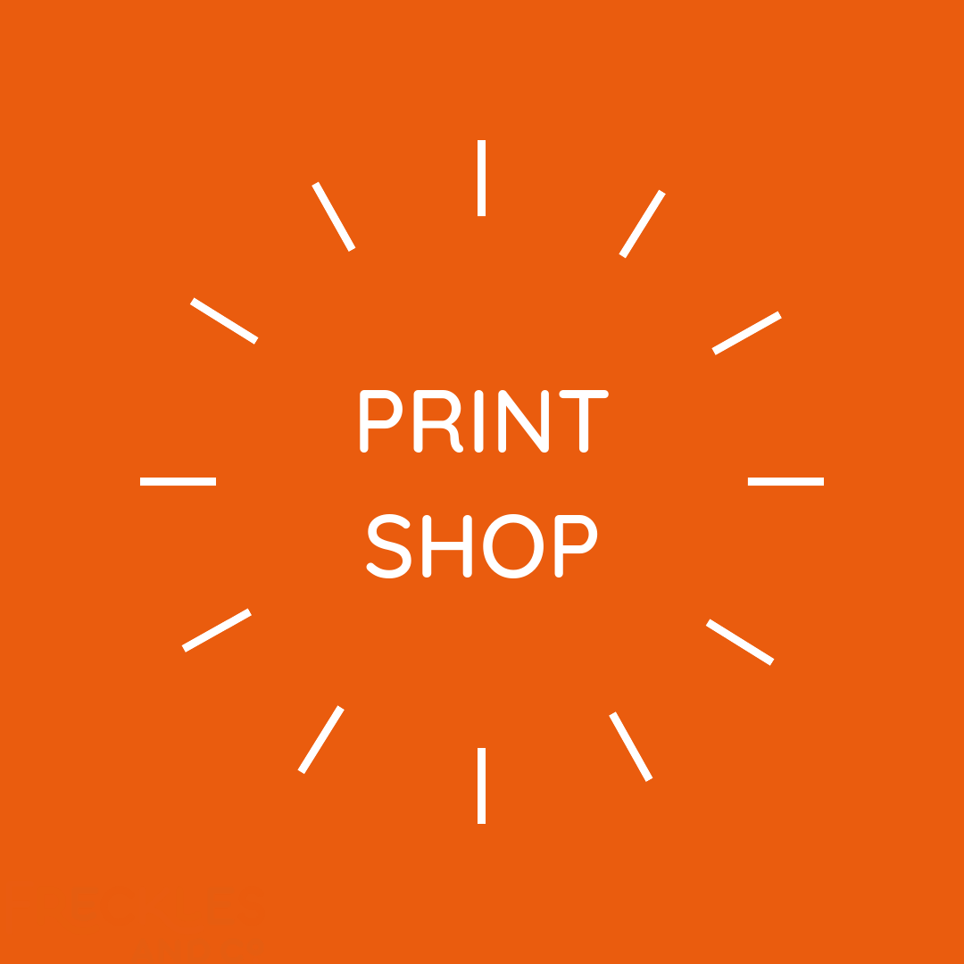 Sewing and craft print shop goods