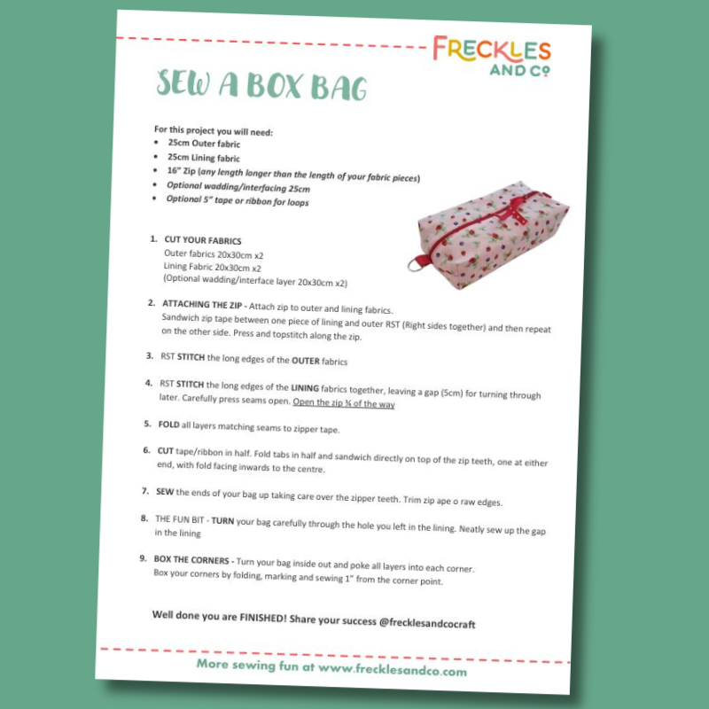 Make a Box Bag - PDF