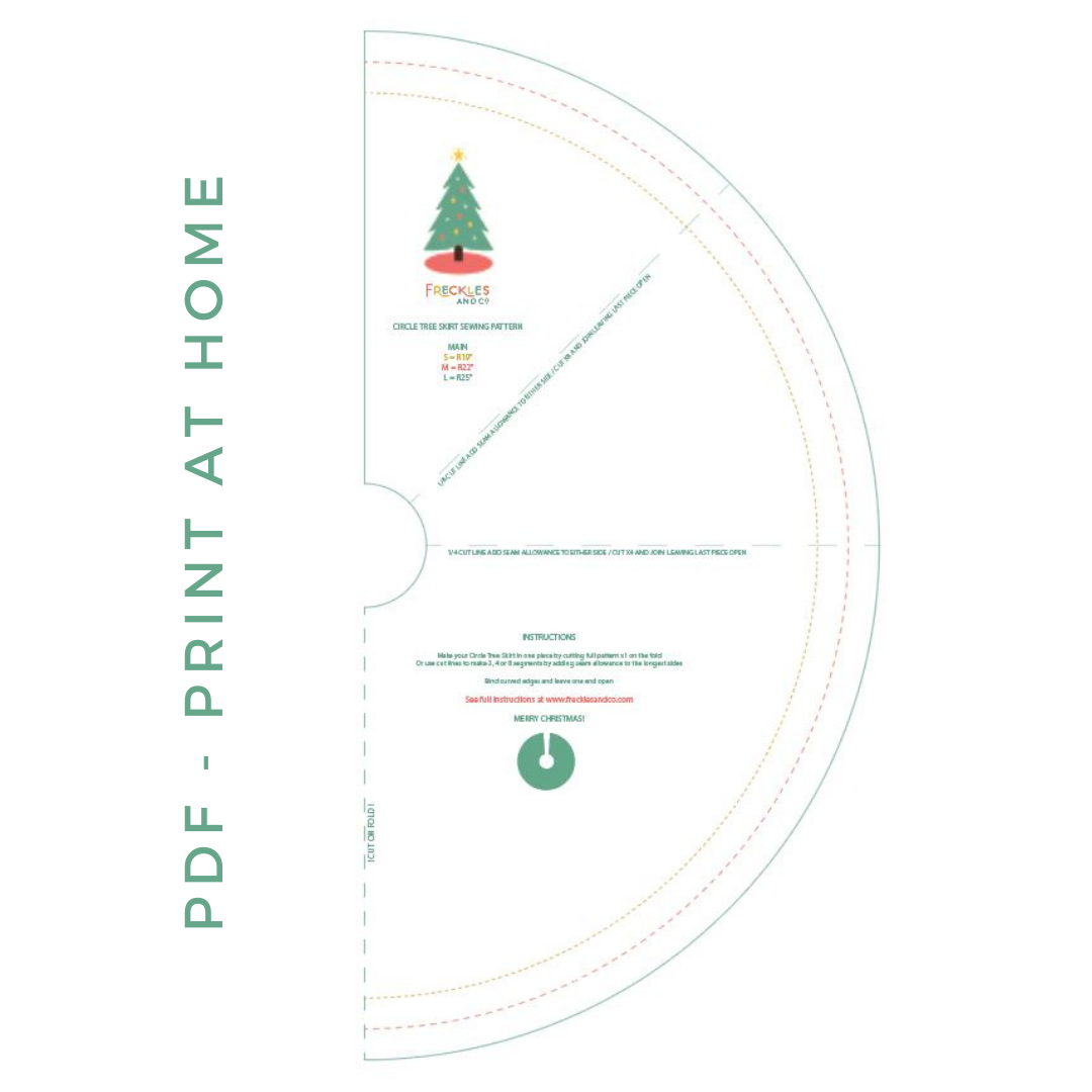 Circular Christmas Tree Mat sewing pattern