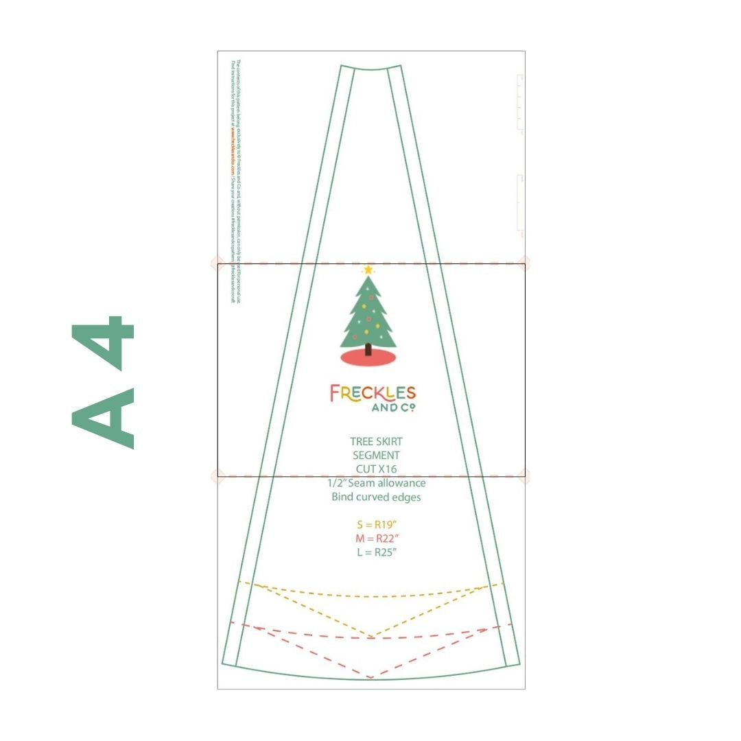 FREE FQ Christmas Tree Skirt sewing pattern template