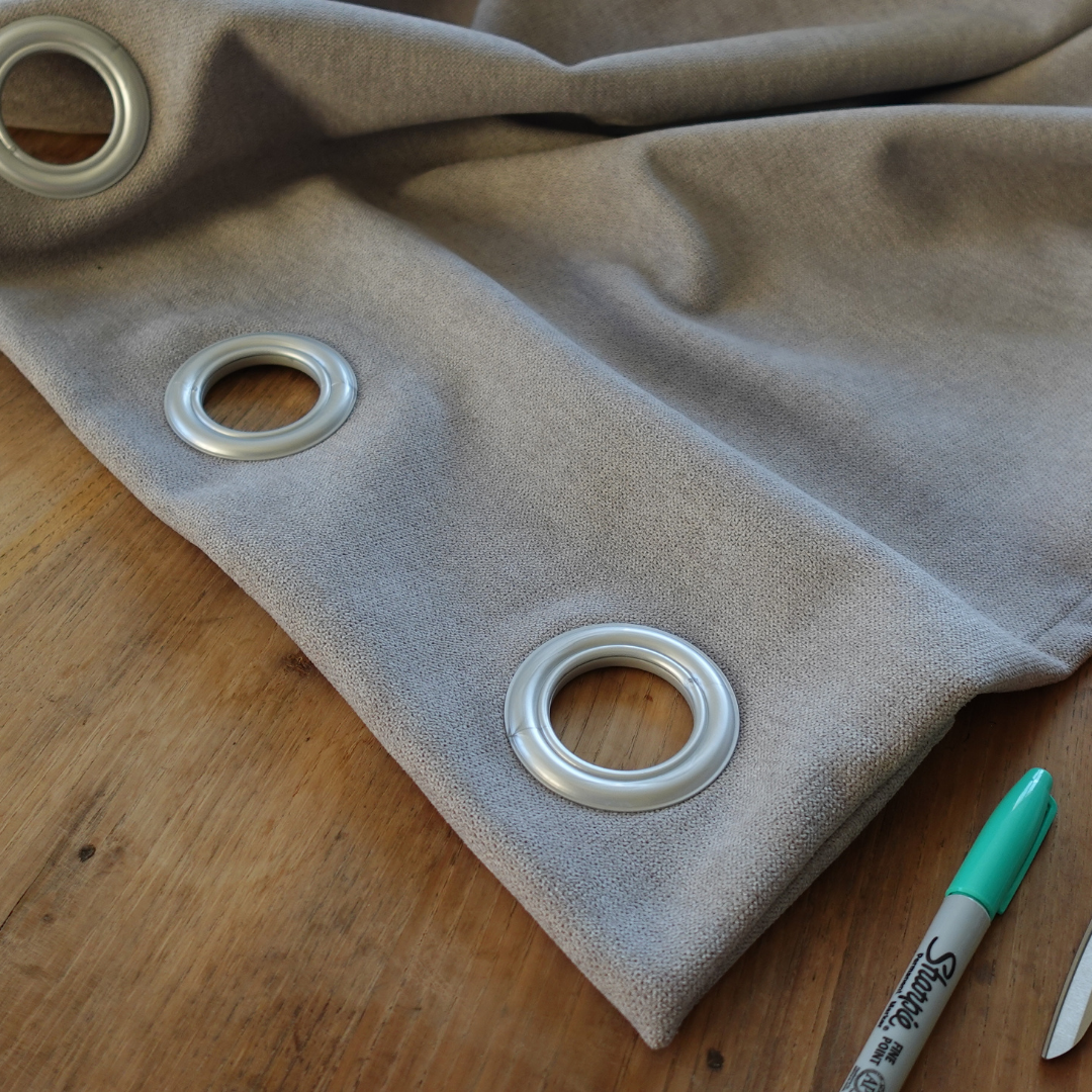 Curtain Making Easy Eyelet Curtains sewing tutorial at Freckles and Co