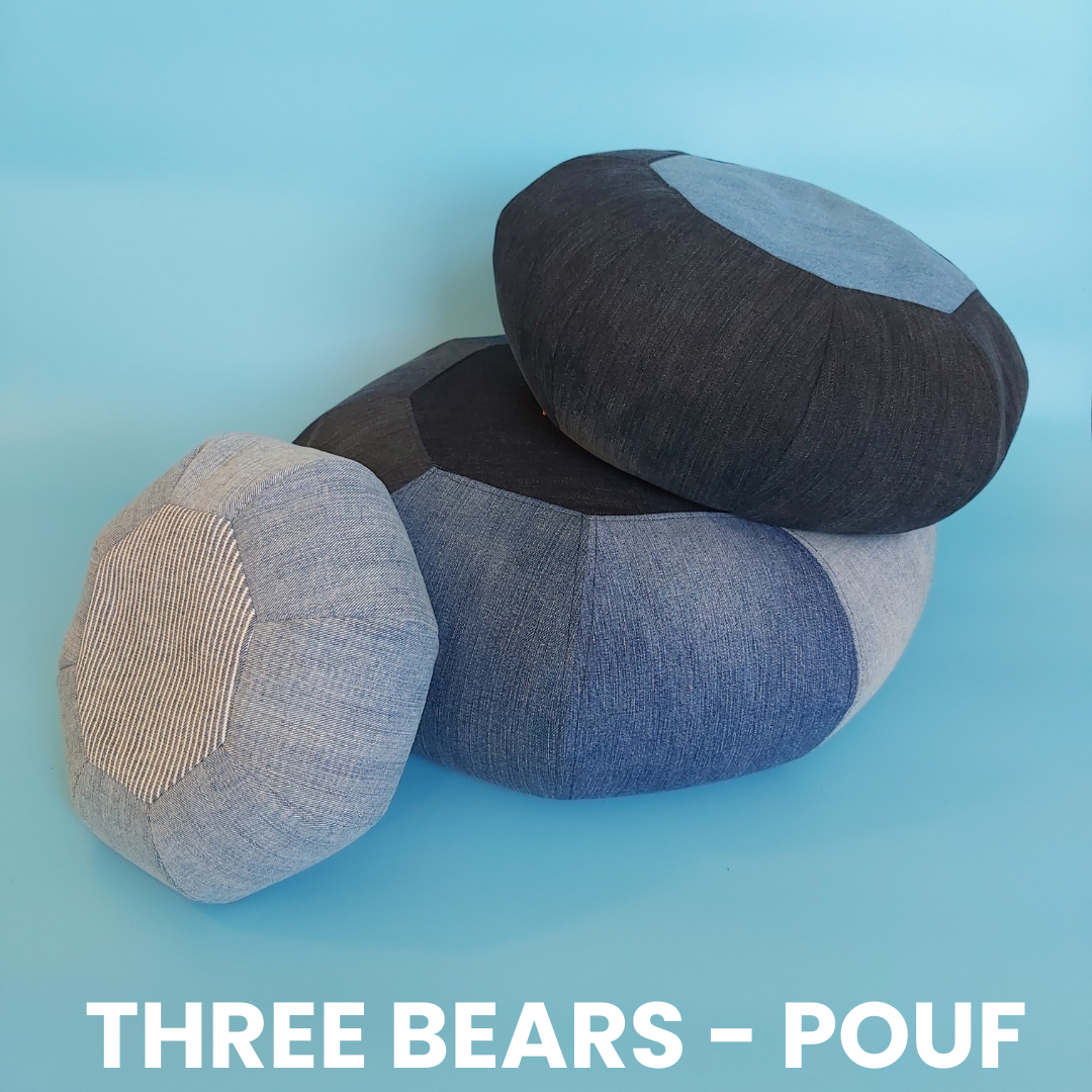 Three Bears pouf sewing pattern