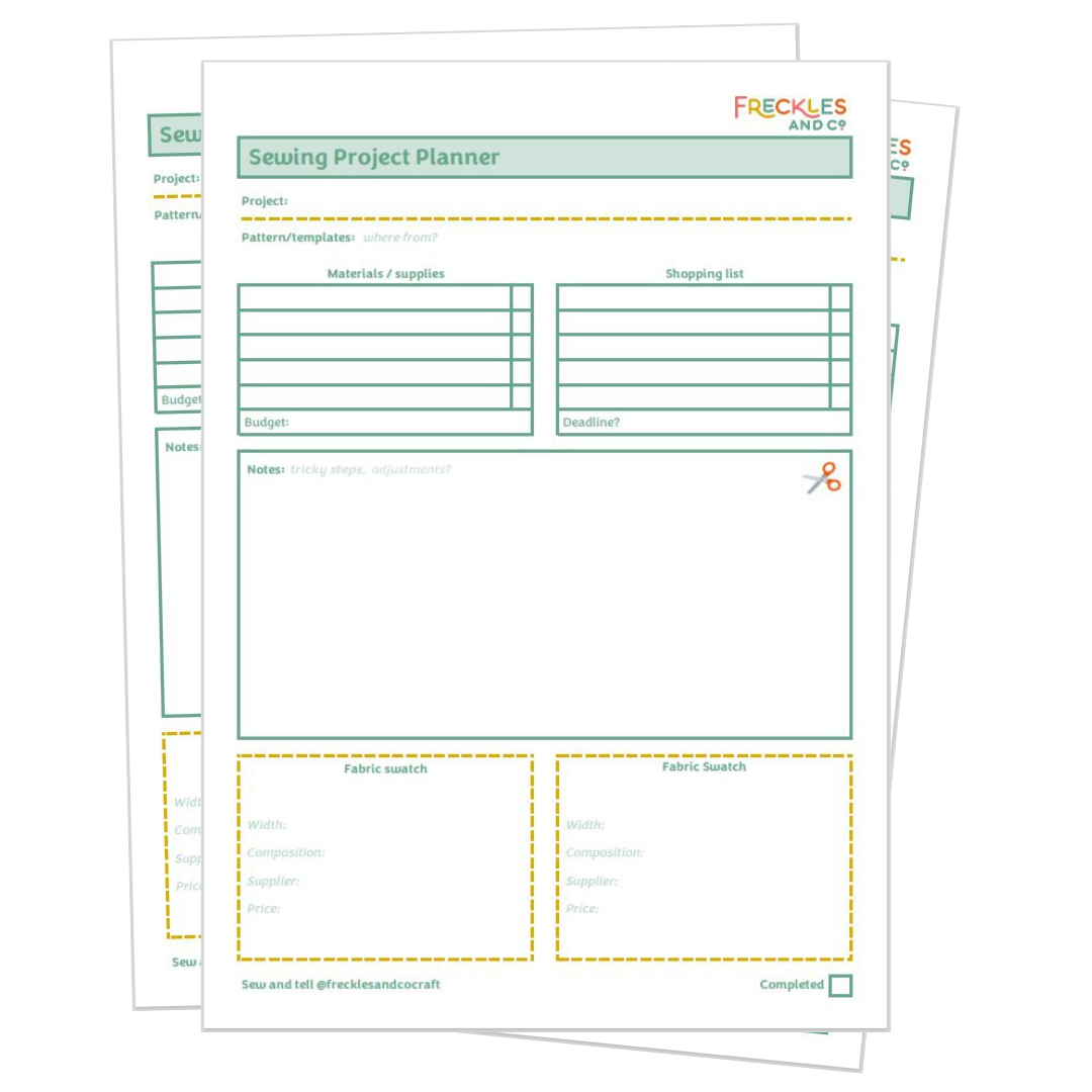 Sewing Project Planner Sheet