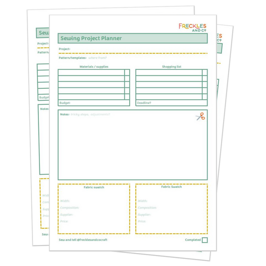 Sewing Project Planner Sheet