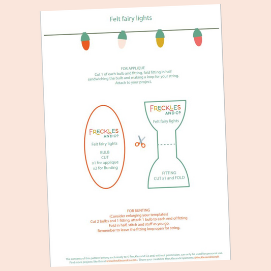 Felt Fairy Light Templates