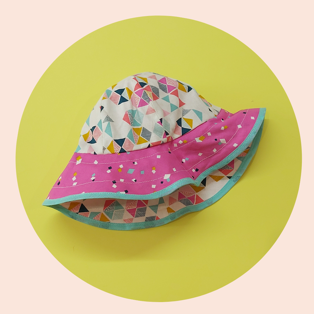 Kids sun hat sewing pattern