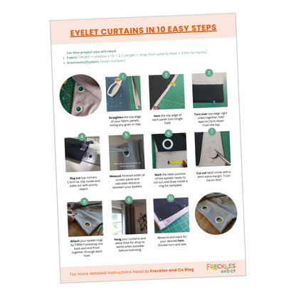 Eyelet curtains - Sewing instructions