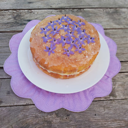 Flower place mat sewing pattern lilac