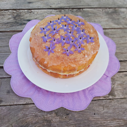 Flower place mat sewing pattern lilac