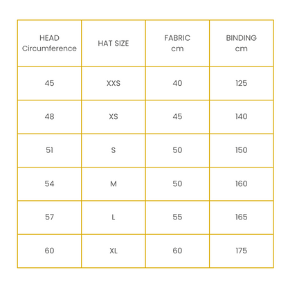 Witches hat size guide