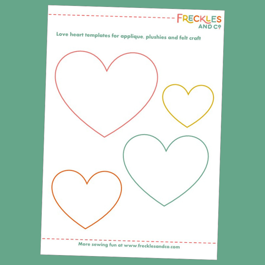 Love heart templates