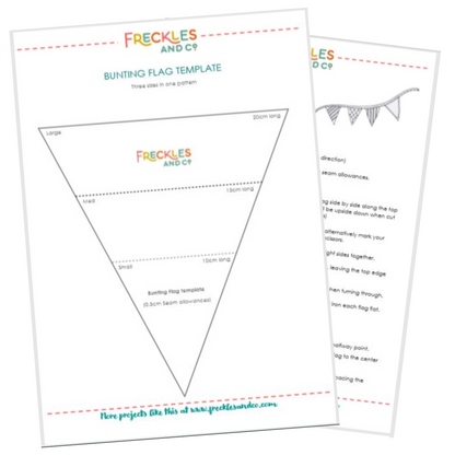 FREE Bunting pattern and instructions