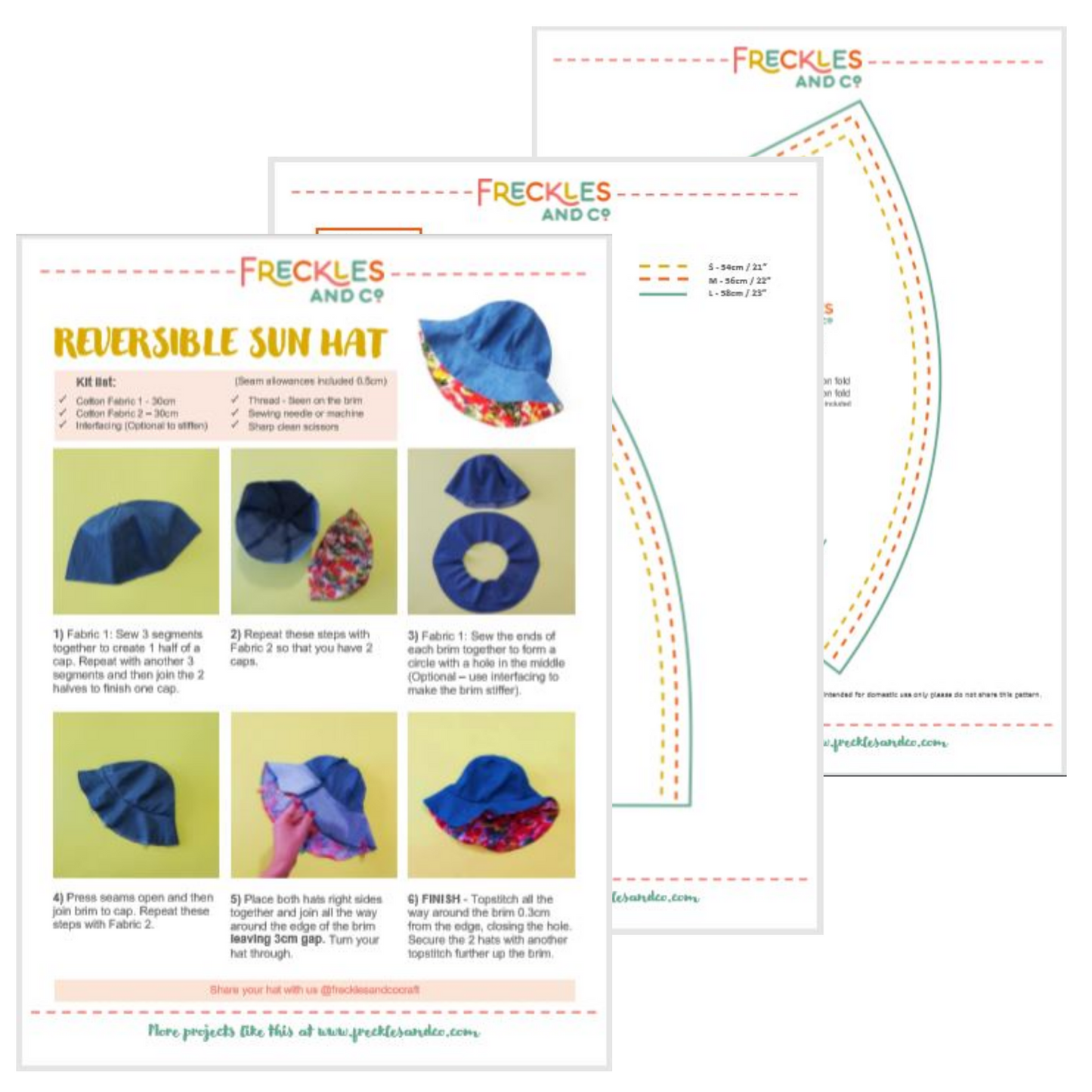 Pattern workshop - Sun hats ONLINE