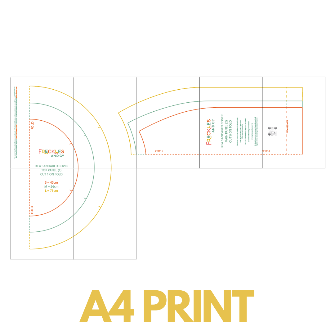 IKEA SANDARED POUFFE COVER - Sewing Pattern