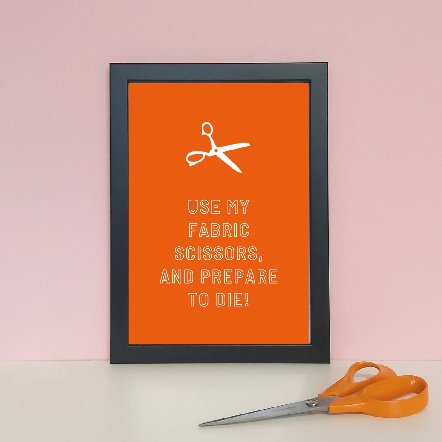 Framed Feisty Craft Room Print - FABRIC SCISSORS