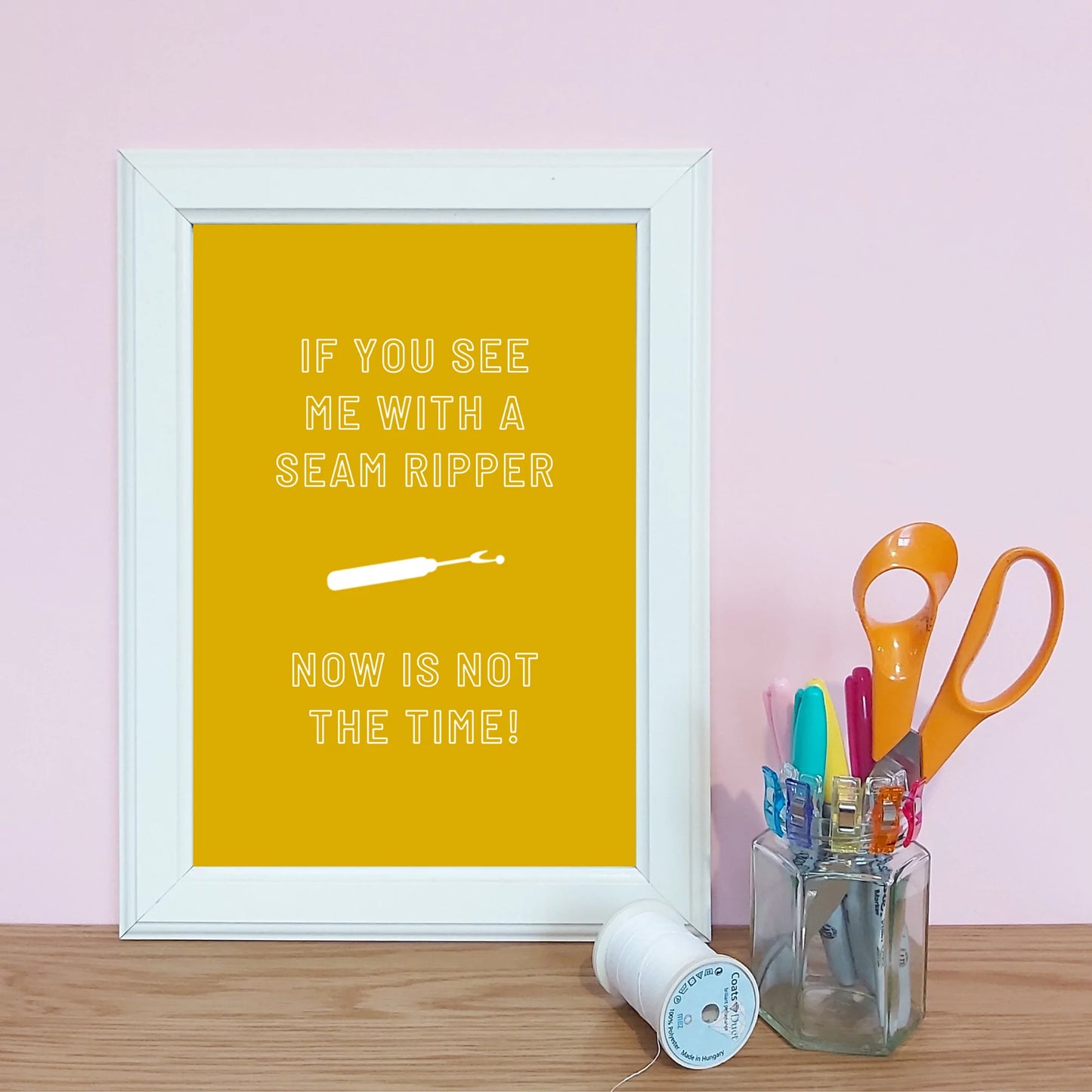 Framed Feisty Craft Room Print - SEAM RIPPER