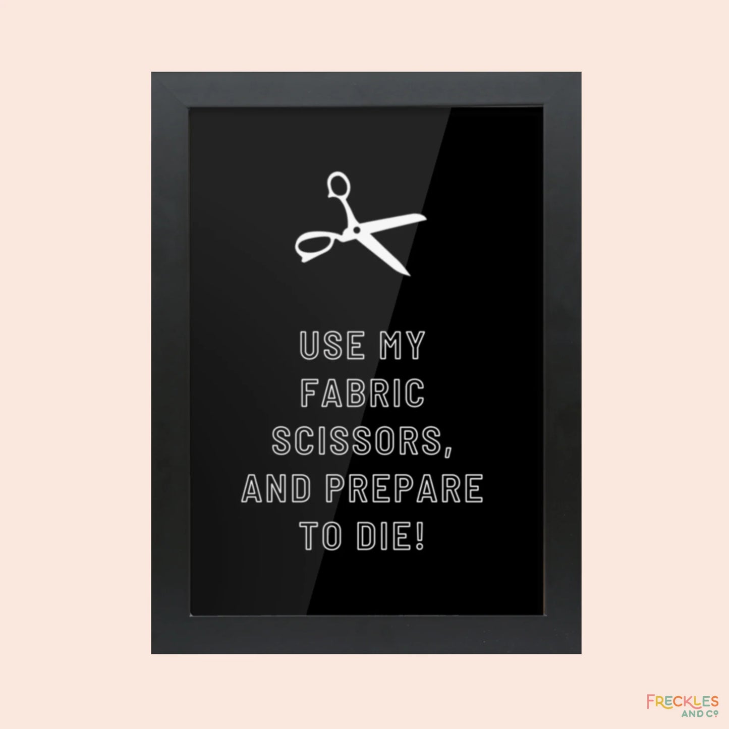 Framed Feisty Craft Room Print - FABRIC SCISSORS