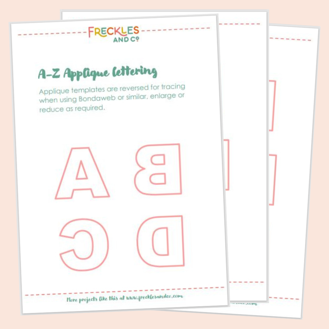 Appliqué letter templates A-Z