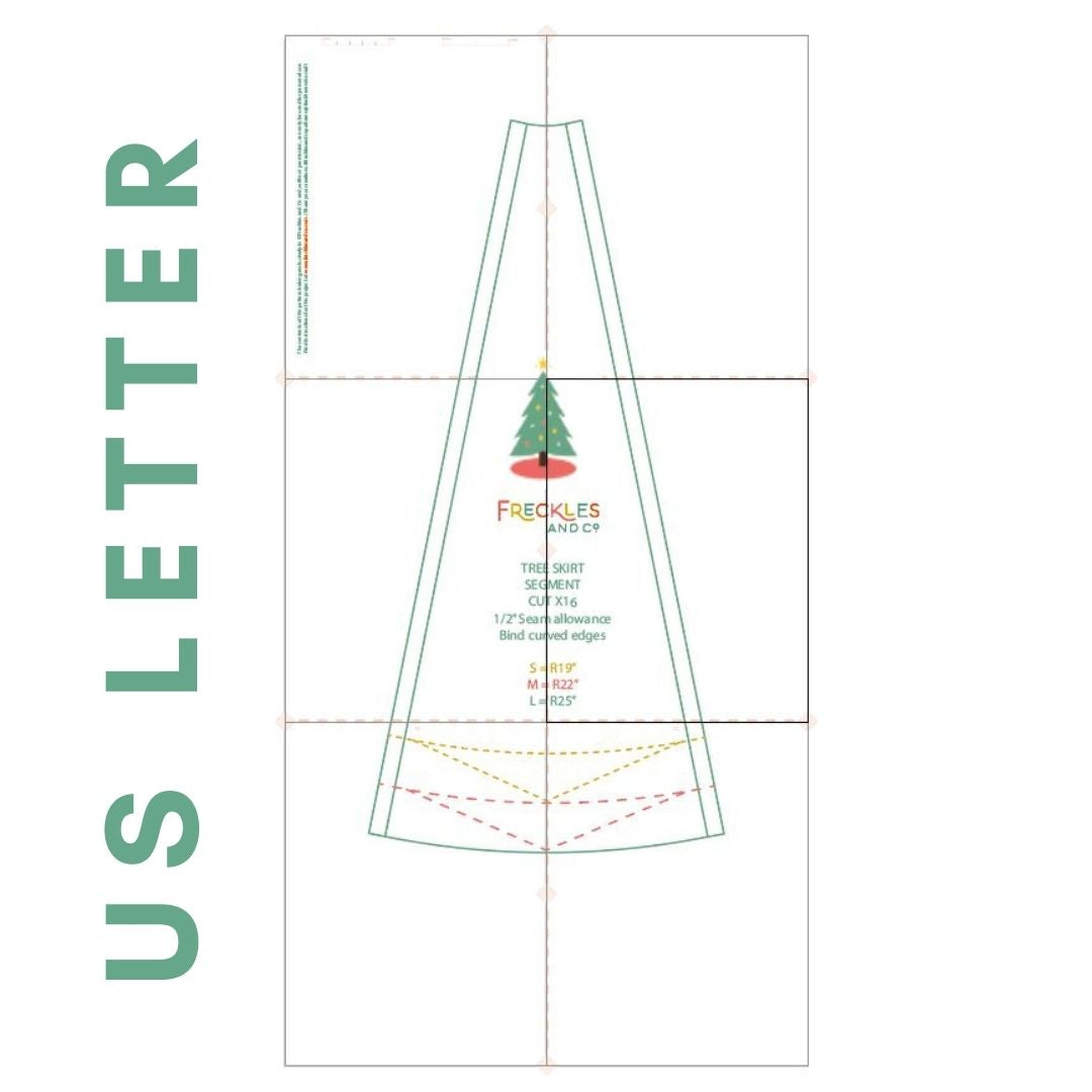 Freckles and Co FREE Christmas Tree Skirt Sewing pattern