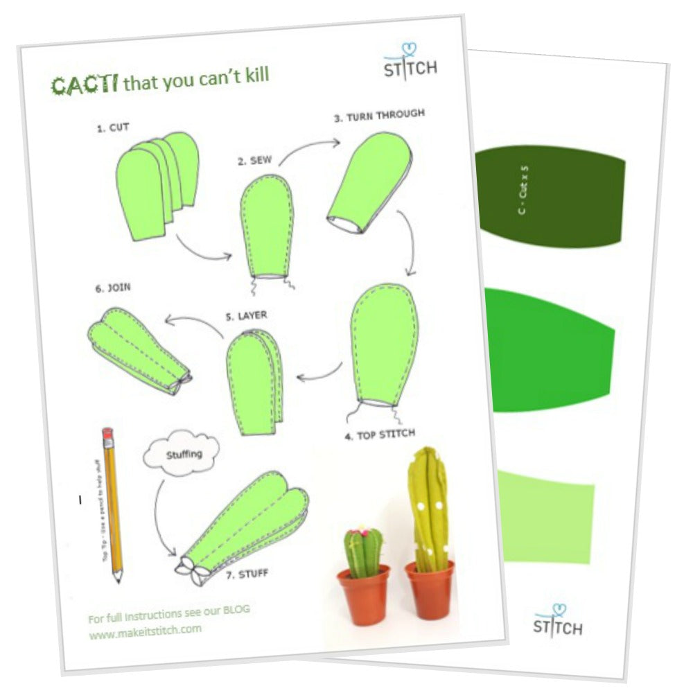 Little Cacti sewing pattern