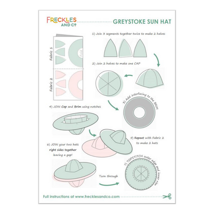 Freckles and Co Greystoke Sun Hat sewing pattern