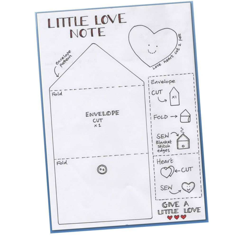FREE pattern download Little Love Note