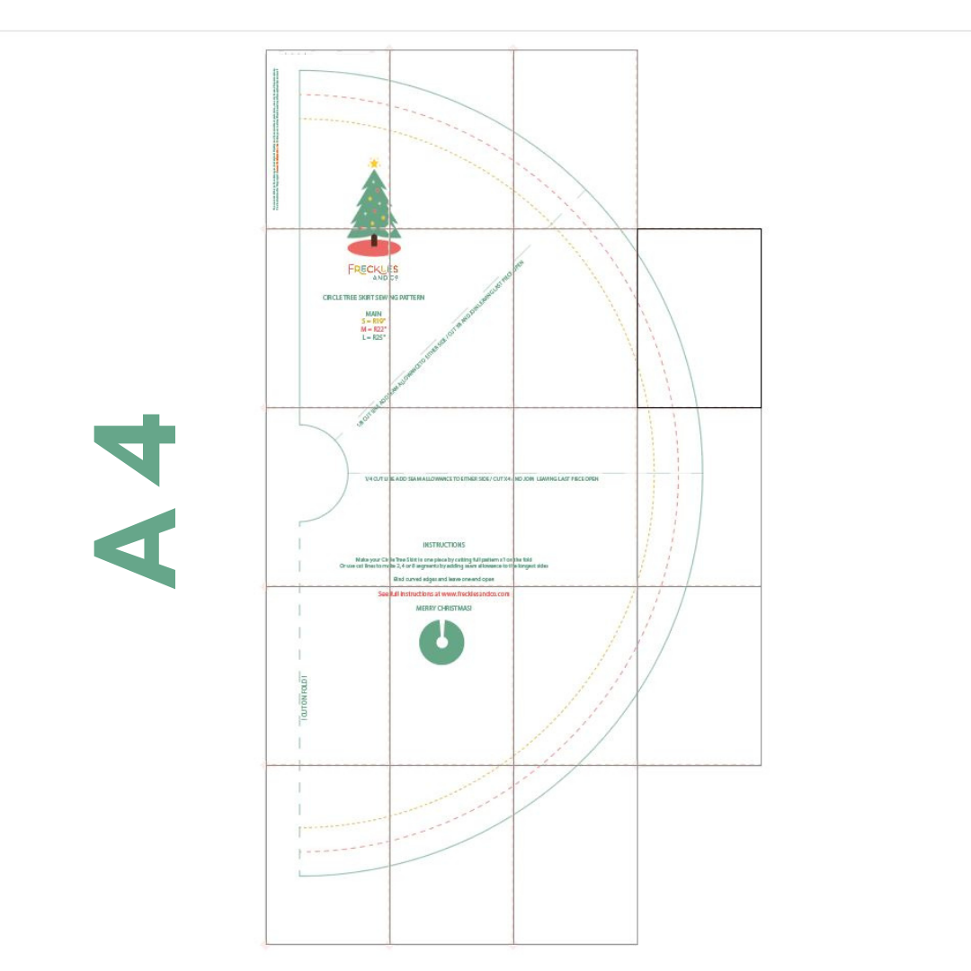 Circular Christmas Tree Mat sewing pattern