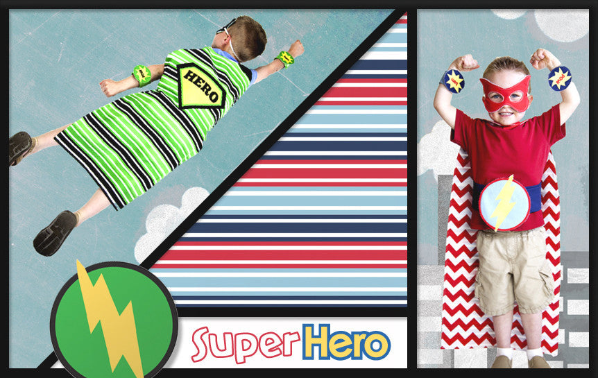 Super Hero Cape panel blue