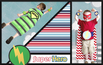 Super Hero Cape panel blue